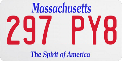 MA license plate 297PY8