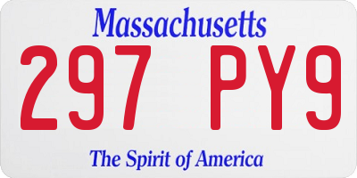 MA license plate 297PY9