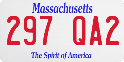 MA license plate 297QA2