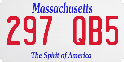 MA license plate 297QB5