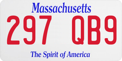 MA license plate 297QB9