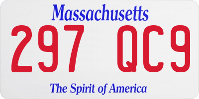 MA license plate 297QC9