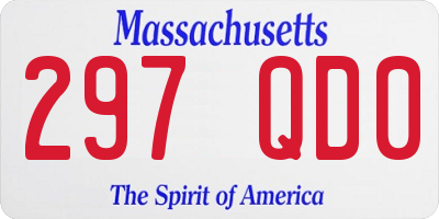 MA license plate 297QD0