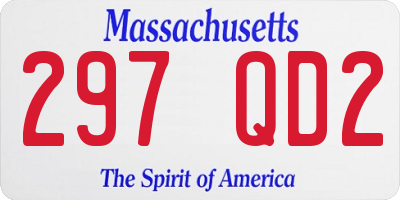 MA license plate 297QD2