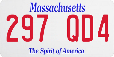 MA license plate 297QD4