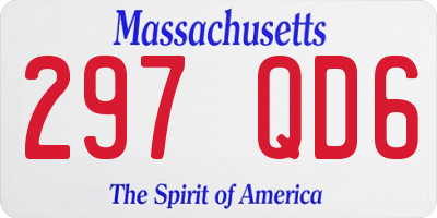 MA license plate 297QD6