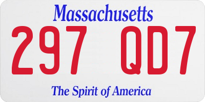 MA license plate 297QD7
