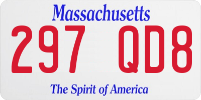 MA license plate 297QD8