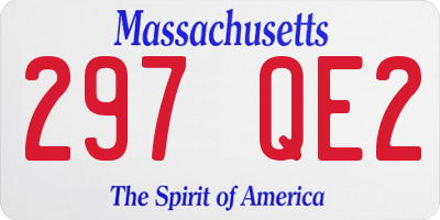 MA license plate 297QE2