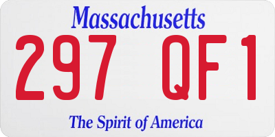 MA license plate 297QF1