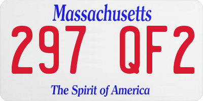 MA license plate 297QF2