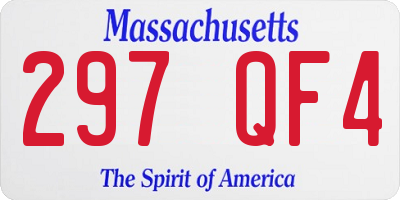 MA license plate 297QF4