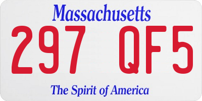 MA license plate 297QF5