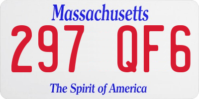 MA license plate 297QF6
