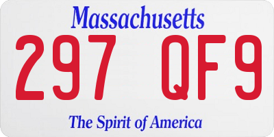 MA license plate 297QF9