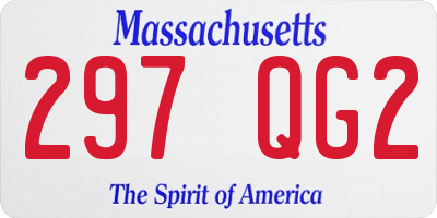MA license plate 297QG2