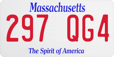 MA license plate 297QG4