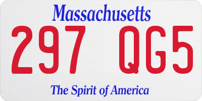 MA license plate 297QG5