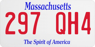 MA license plate 297QH4