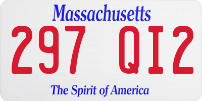 MA license plate 297QI2