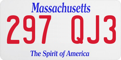 MA license plate 297QJ3