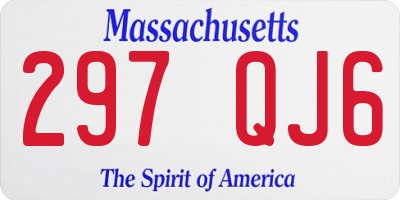 MA license plate 297QJ6