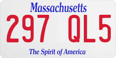 MA license plate 297QL5