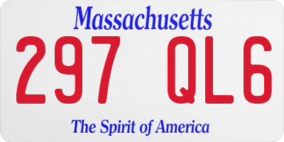 MA license plate 297QL6