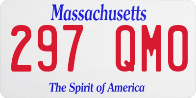 MA license plate 297QM0