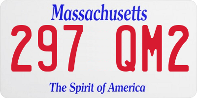 MA license plate 297QM2