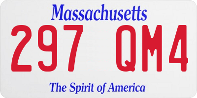 MA license plate 297QM4