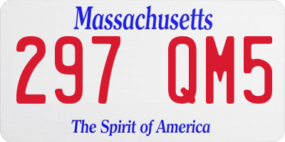 MA license plate 297QM5