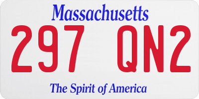 MA license plate 297QN2