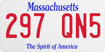 MA license plate 297QN5