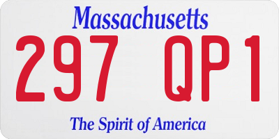MA license plate 297QP1
