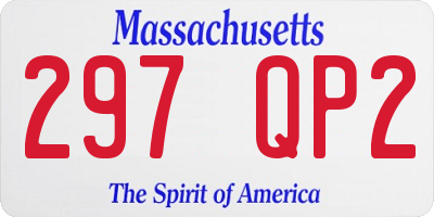 MA license plate 297QP2