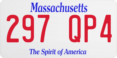 MA license plate 297QP4