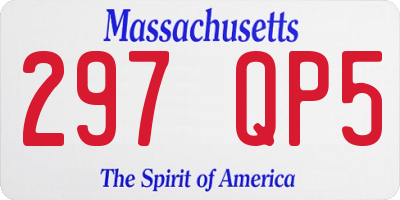 MA license plate 297QP5