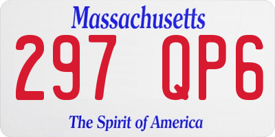 MA license plate 297QP6