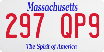 MA license plate 297QP9