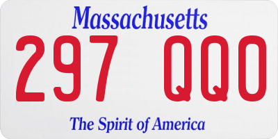 MA license plate 297QQ0