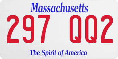 MA license plate 297QQ2