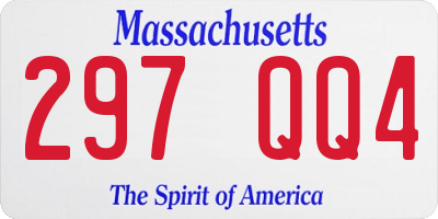 MA license plate 297QQ4