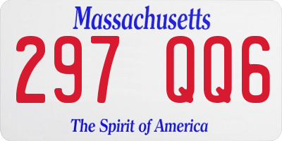MA license plate 297QQ6