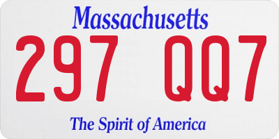 MA license plate 297QQ7