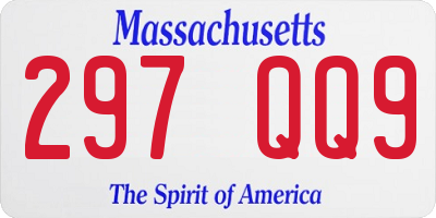 MA license plate 297QQ9