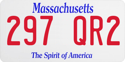 MA license plate 297QR2