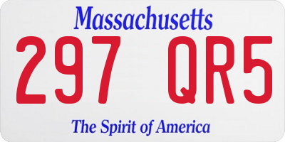 MA license plate 297QR5