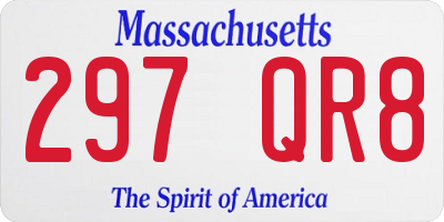 MA license plate 297QR8