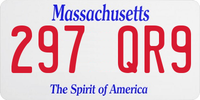 MA license plate 297QR9
